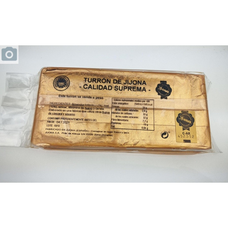 Turron of Jijona-soft- premium. Nougat candela espi