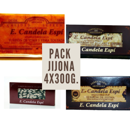Pack de turrones artisanaux 4x300g.