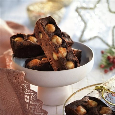 Chocolat pur et noix de macadamia 200g.