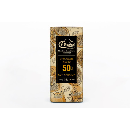 CHOCOLATE NEGRO 50 % CON NARANJA