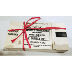 Nougat de Jijona-soft - Suprema Con Caja de Madera 300 G. - Turrones y Dulces candela espí