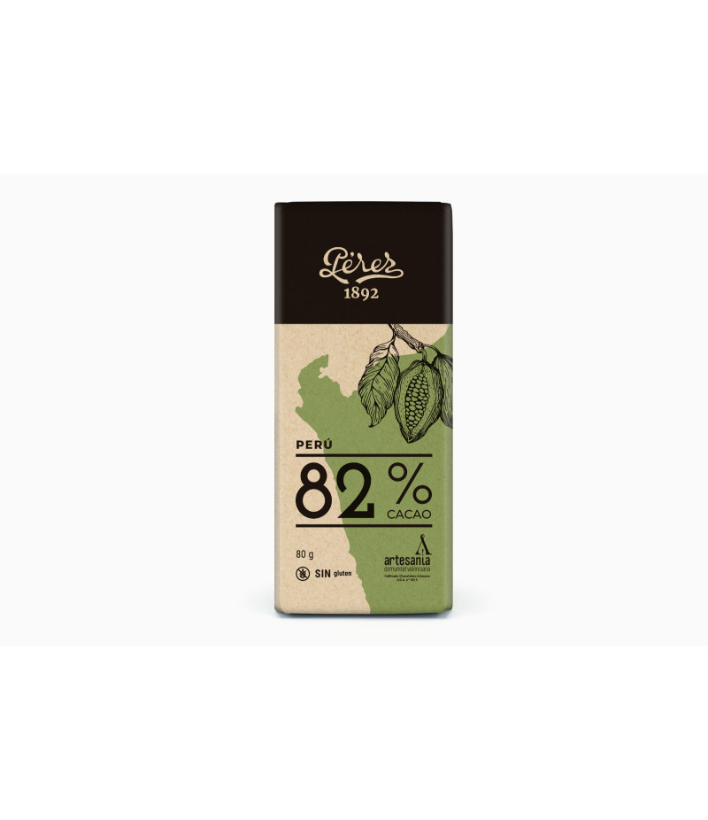 Tableta chocolate Valor negro 82% con almendra 250g