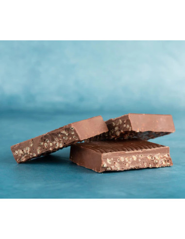 Turron de chocolate con cacahuetes a la sal y miel 200 g