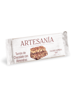 Turrón de Chocolate con Almendras 200 gr Artesania
