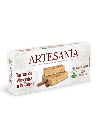 Turrón Vegano de Almendra a la Canela 200g Artesania