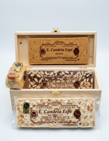 Boîte en bois Nº2 Surtida de Turrones - Turrones et Bonbons candela espí