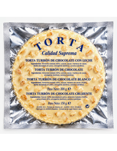 Torta de Chocolate Blanco Con Almendras 200 G. - Turrones y Dulces Candela Espí