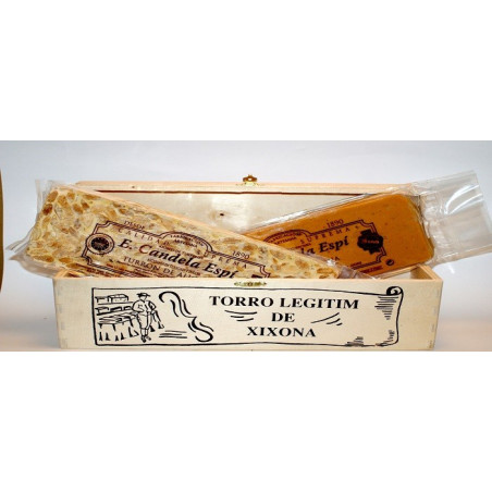 Caja de Madera Jijona-Alicante 500 G. - Turrones y Dulces Candela Espí