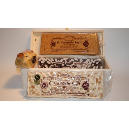 Wooden Box No2 Surtida de Turrones - Turrones and Sweet Candela Espí