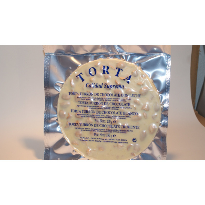 Gâteau au chocolat blanc aux amandes 200 G. - Turrones et bonbons candela espí