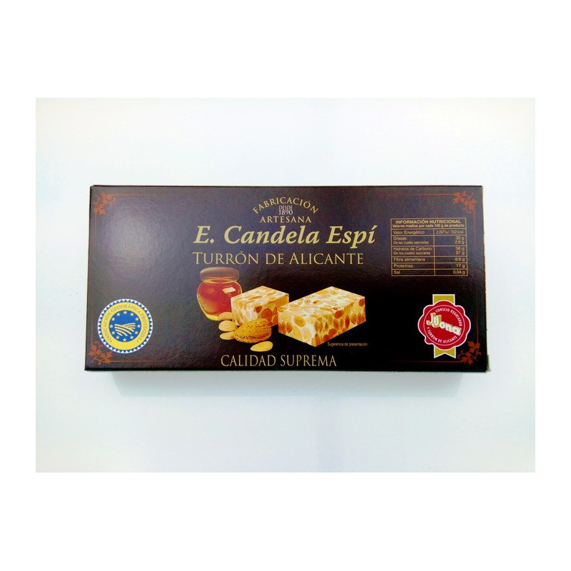 Nougat of Alicante 300 G.  - Turrones and Sweet Candela Espí Nougat of Alicante 300 G.  - Turrones and Sweet Candela Espí
