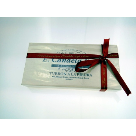 Nougat A La Stone With Wooden Box 300 G. - Nougats and Sweet Candela Espí