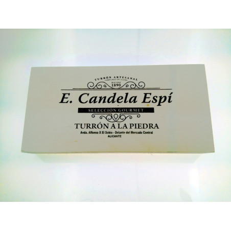 Turron A La Piedra Con Caja de Madera 300 G. - Turrones y Dulces candela espí