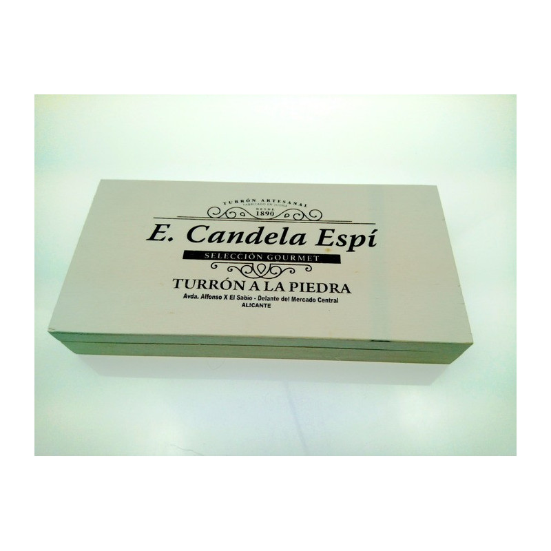 Nougat A La Stone With Wooden Box 300 G. - Nougats and Sweet Candela Espí Nougat A La Stone With Wooden Box 300 G. - Nougats and Sweet Candela Espí