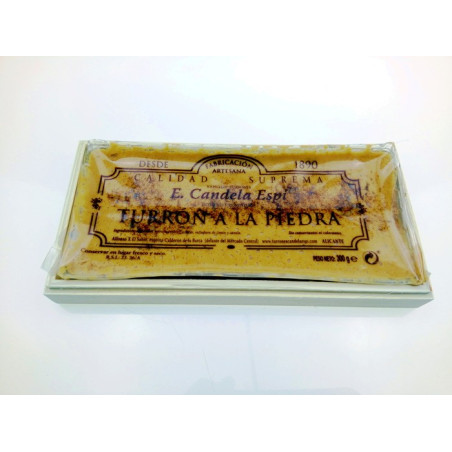 Nougat A La Stone With Wooden Box 300 G. - Nougats and Sweet Candela Espí