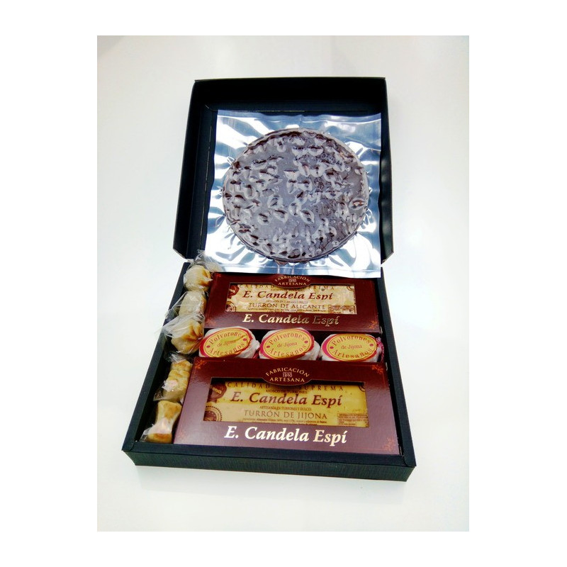 Lot spécial Artisan - Boîte élégante - Turrones et bonbons candela espí