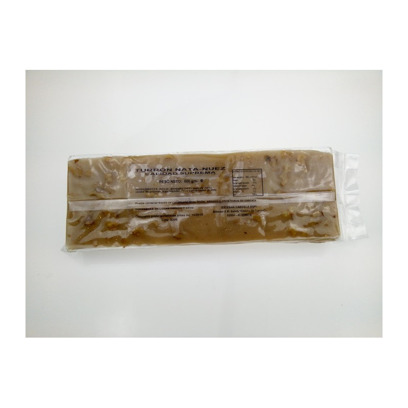 Nougat de Nata-Nueces 500 G. Artisan - Turrones et Bonbons candela espí