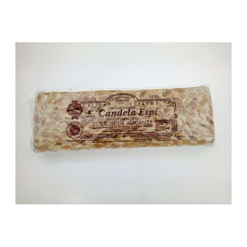 Turron de Alicante Artesano 500 G. - Turrones y Dulces candela espí