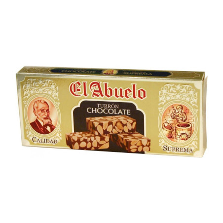Caja de 24 unidades de Turrón de Chocolate con Almendras El Abuelo