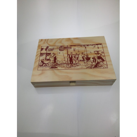 Caja de Madera 3 Turrones Lujo - Turrones y Dulces Candela Espí