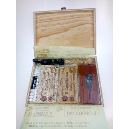 Caja de Madera 3 Turrones Lujo - Turrones y Dulces Candela Espí