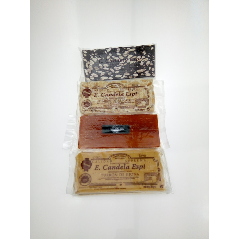 Pack de turrones artisanaux 4x300g.