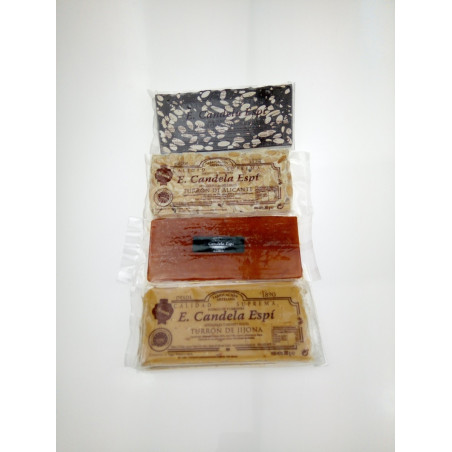 Pack de turrones artisanaux 4x300g.